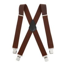 Mocne Szerokie Szelki 4 cm Topgal X Gruby Ścieg Brązowe Topgal