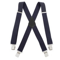 Mocne Szerokie Szelki 4 cm Topgal X Gruby Ścieg Granatowe