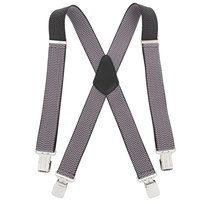 Mocne Szerokie Szelki 4 cm Topgal X Gruby Ścieg Szare Topgal