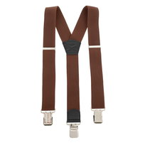Mocne Szerokie Szelki 4 cm Topgal Y Gładkie Brązowe