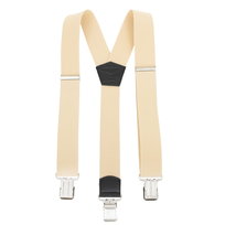 Mocne Szerokie Szelki 4 cm Topgal Y Gładkie Ecru