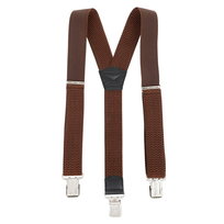 Mocne Szerokie Szelki 4 cm Topgal Y Gruby Ścieg Brązowe Topgal