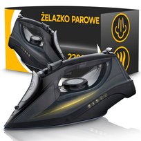 Mocne Żelazko Parowe Duża Moc 2200W Ceramiczna Powłoka Anti-Calc Anti-Drip retoo
