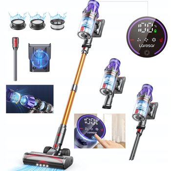 MOCNY Odkurzacz bezprzewodowy pionowy Laresar V7 500W żółty/złoty 50KPA - inna (Inny)