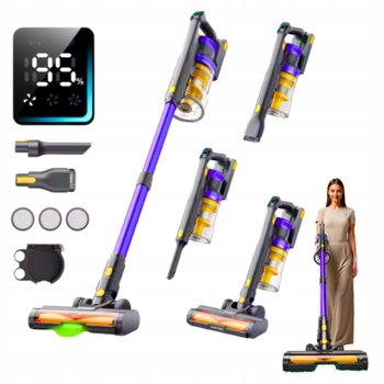 MOCNY ODKURZACZ PIONOWY BEZPRZEWODOWY FILTR HEPA LED SSANIE 55kPa MOC 550W - inna (Inny)