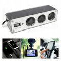 MOCNY ROZDZIELACZ GNIAZDA ZAPALNICZKI SAMOCHODOWEJ ŁADOWARKA ADAPTER 3XGNIAZDO 1XUSB 12V KING - King