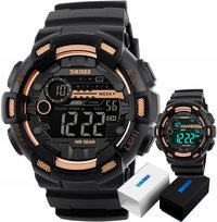 MOCNY WODOODPORNY ZEGAREK MĘSKI SKMEI S-SHOCK LED NOWY MODEL WOJSKOWY
