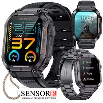 MOCNY WOJSKOWY ZEGAREK MĘSKI SMARTWATCH NA BRANSOLECIE ROZMOWY SMS POLSKIE MENU ORYGINALNY SENSORR