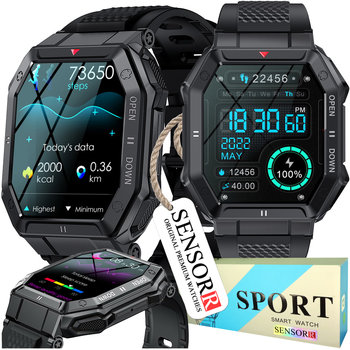 MOCNY WOJSKOWY ZEGAREK MĘSKI SMARTWATCH ROZMOWY SMS POLSKIE MENU ORYGINALNY SENSORR - SENSORR