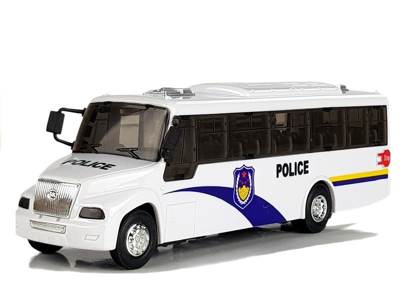 Фото - Машинка LEAN Toys Model Autobusu Bus Policyjny Ś 