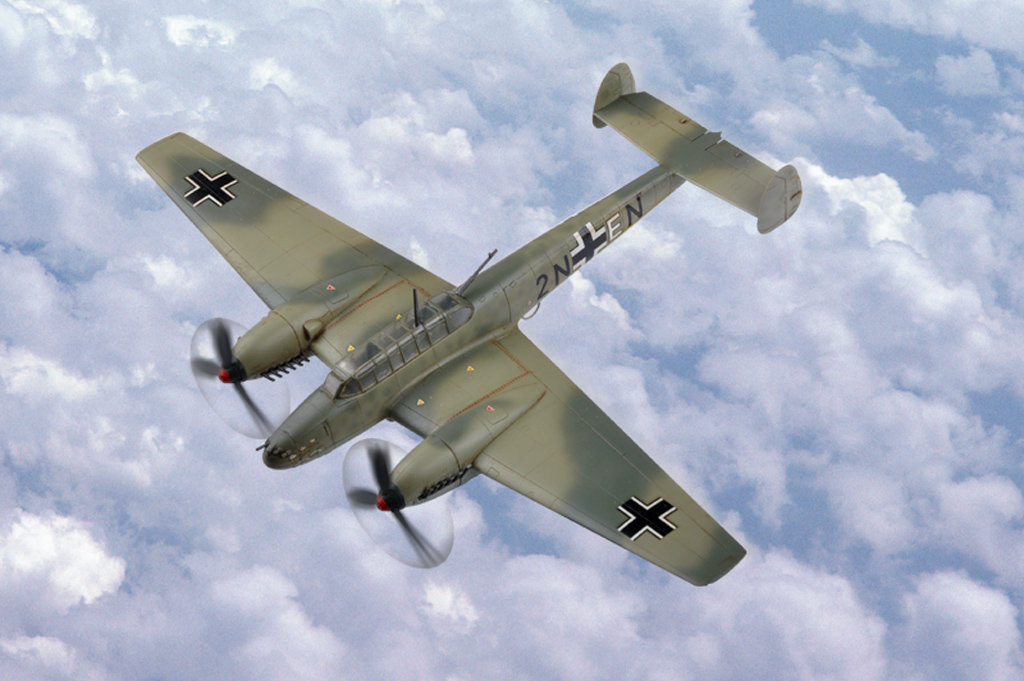Фото - Збірна модель HobbyBoss Model do sklejania Messerschmitt Bf110 Fighter 
