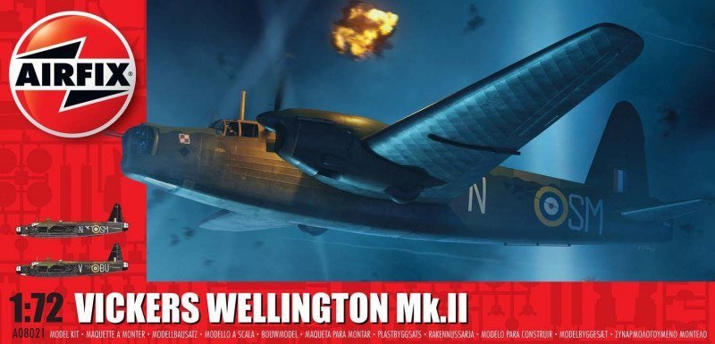 Фото - Збірна модель AIRFIX Model do sklejania Vickers Wellington Mk.II 1/72 