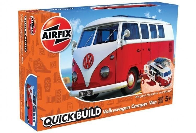 Фото - Машинка AIRFIX Model plastikowy QUICKBUILD VW Camper Van czerwony 
