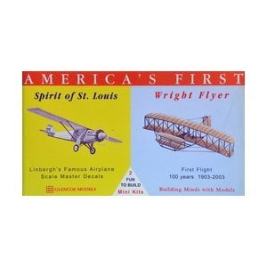 Model plastikowy - Samoloty America's First - Spirit of St Louis / Wright Flyer - Glencoe Models (2szt) - Glencoe Models