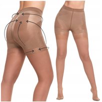 Modelujące Rajstopy Damskie 20 Den Efekt Push-Up Natural Gładkie Moraj R.4