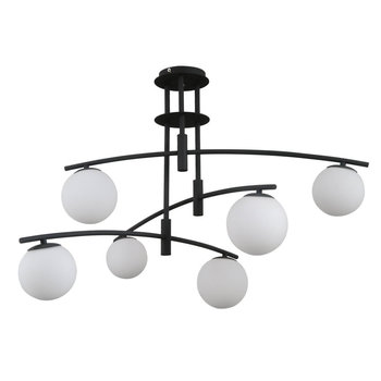 Modernistyczna LAMPA sufitowa SENAI PND-31322-6A-SB Italux loftowa OPRAWA metalowa czarna - ITALUX