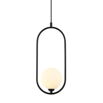 Modernistyczna Lampa wisząca Lupus do salonu czarna biała - ITALUX