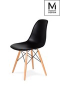 MODESTO krzesło DSW czarne - podstawa bukowa - Modesto Design