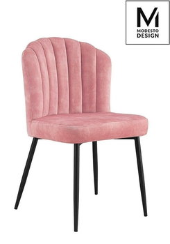 MODESTO krzesło RANGO różowe - welur, metal - Modesto Design