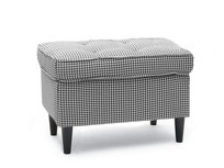 Modna Pufa W Stylu Skandynawskim Do Pokoju Malmo Pepitka Czarne Nogi