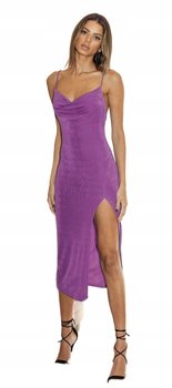 Modna Sukienka Midi Z Rozcięciem Na Ramiączkach - Inna marka