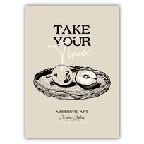 Modny Plakat Minimalistyczny / Take Your Time / Dekoracja Ścienna 40X50