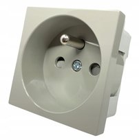 MODUŁ GNIAZDO GNIAZDKO POJEDYNCZE Z BOLCEM SZARE