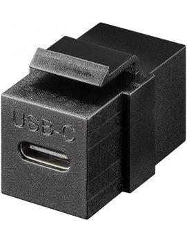 Moduł Keystone Złącze USB-C™, USB 3.2 Gen 2 (10 Gbit/s), czarny - Wersja kolorystyczna czarny - Goobay