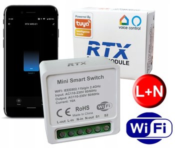 Moduł Przekażnik Światła Sterownik Oświetlenia 1OB. WiFi TUYA Smart RTX Eco - RTX