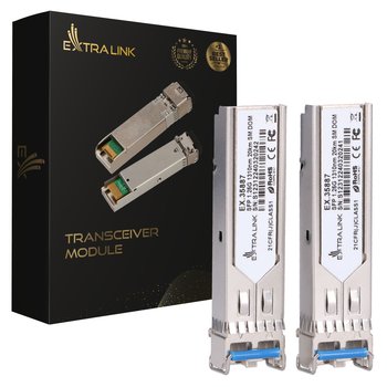Moduł SFP Extralink, 1,25Gbps, LC/UPC, 1310nm, 20km, single mode, DOM - EXTRALINK