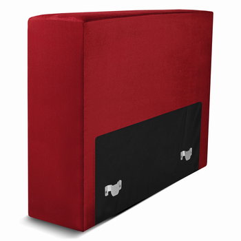 Moduł: tapicerowane oparcie 70 LEON w kolorze czerwonym z metalowymi łącznikami – segment do zestawu mebli modułowych - Postergaleria