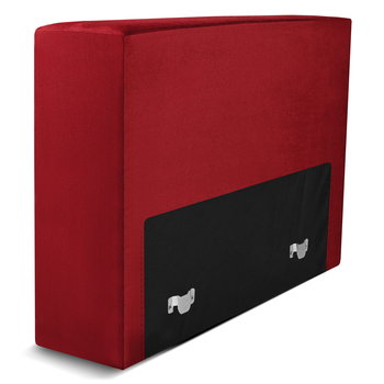 Moduł: tapicerowane oparcie 80 LEON w kolorze czerwonym z metalowymi łącznikami – segment do zestawu mebli modułowych - Postergaleria