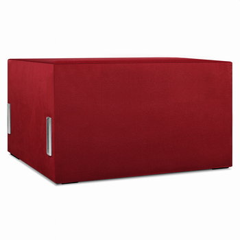 Moduł: tapicerowane siedzisko 80 LEON w kolorze czerwonym z metalowymi łącznikami – segment do zestawu mebli modułowych - Postergaleria