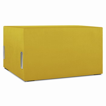 Moduł: tapicerowane siedzisko 80 LEON w kolorze żółtym z metalowymi łącznikami – segment do zestawu mebli modułowych - Postergaleria