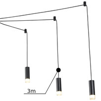 Moduł wiszący Ziko AZ2679 Azzardo zawiesie 3m z oprawą tuba czarna