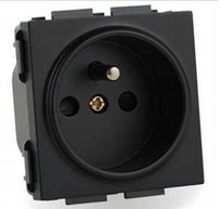 MODUŁ WKŁAD GNIAZDA ELEKRTYCZNEGO GNIAZDO GNIAZDKO CZARNE POJEDYNCZE BOLEC