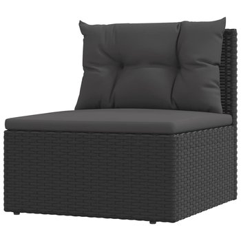 Modułowa sofa ogrodowa rattanowa czarna 54x54x55 c - Zakito Europe