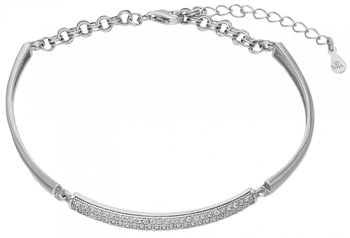 Modułowa srebrna bransoleta z cyrkoniami - Rosanto