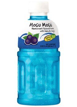 Mogu Mogu, napój o smaku czarnej porzeczki z dodatkiem galaretki Nata de Coco, 320ml - Sappe