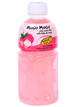 Mogu Mogu, napój o smaku liczi z dodatkiem galaretki Nata de Coco, 320ml - Sappe