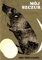MÓJ SZCZUR MÓJ PRZYJACIEL, plakat grafika, obrazek do domu na ścianę do pokoju dla dzieci do biura do ramki, dekoracja, retro, vintage, zwierzęta, szczury, poster, B2 50x70 cm