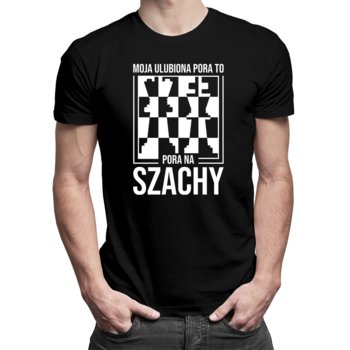 Moja ulubiona pora to: pora na szachy - męska koszulka na prezent dla szachisty - Koszulkowy