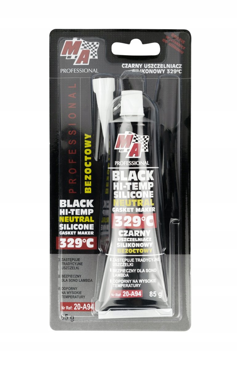 MOJE AUTO SILIKON BEZOCTOWY CZARNY 329°C - 85g - MOJE AUTO ...