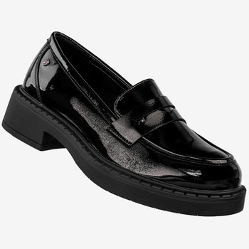 Mokasyny Damskie Buty Eleganckie Półbuty Czarne Potocki 24-12174BKP Czarny 41 - Potocki