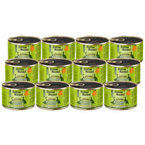 Mokra karma dla kota gęś z perliczką i rokitnikiem Dolina Noteci Superfood Pasztet & Filet zestaw 12 x 185 g