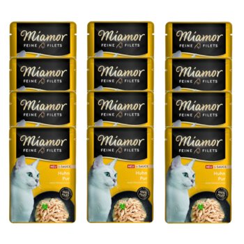 Mokra karma dla kota MIAMOR Feine Filets Czysty Kurczak w sosie 12x100g - Miamor