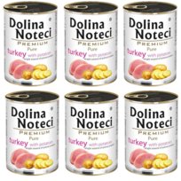 Mokra Karma dla psa Dolina Noteci Premium Pure Indyk z ziemniakami 6x400g