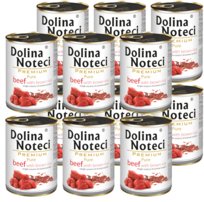 Mokra karma dla psa DOLINA NOTECI Pure WOŁOWINA Z RYŻEM 12x400g