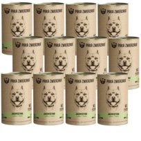 Mokra karma dla psa Paka Zwierzaka Jagnięcina i jabłko z miętą 12x400g