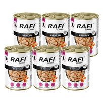 Mokra karma dla psa Rafi Classic z indykiem i marchewką zestaw 6 x 1240 g